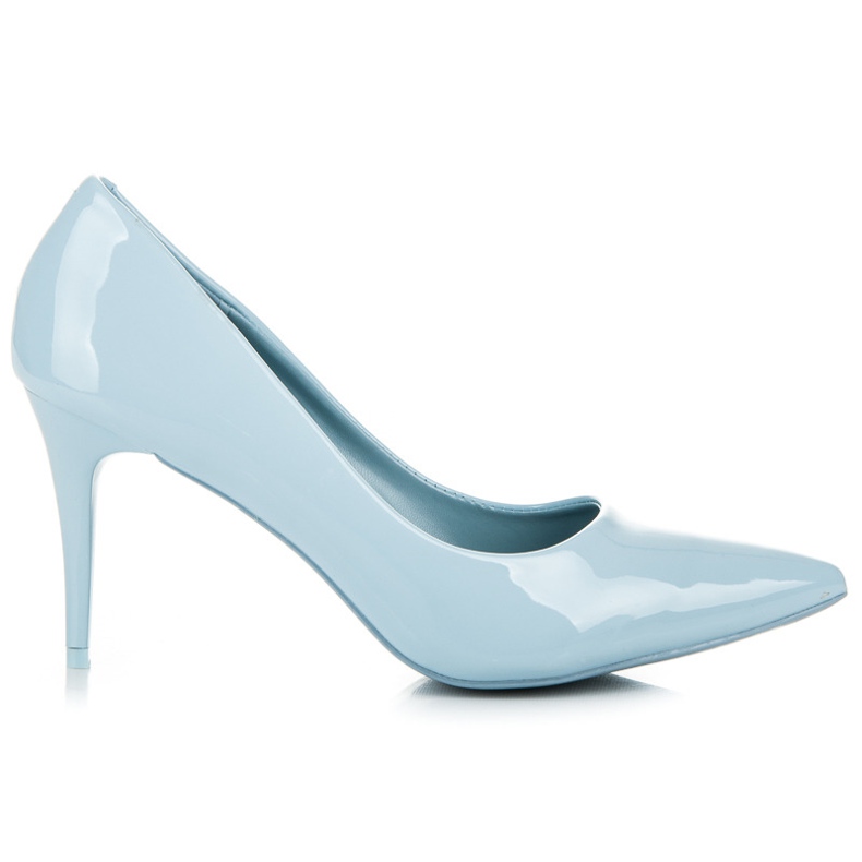 Comer Tacones lacados con estilo azul