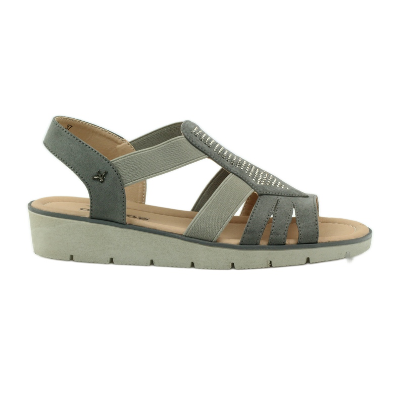 Sandalias súper cómodas con lentejuelas Aloeloe gris Sandalias súper cómodas con lentejuelas Aloeloe gris