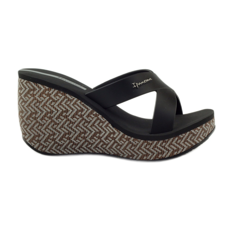 Chanclas mujer cuña Ipanema 82288 negro marrón