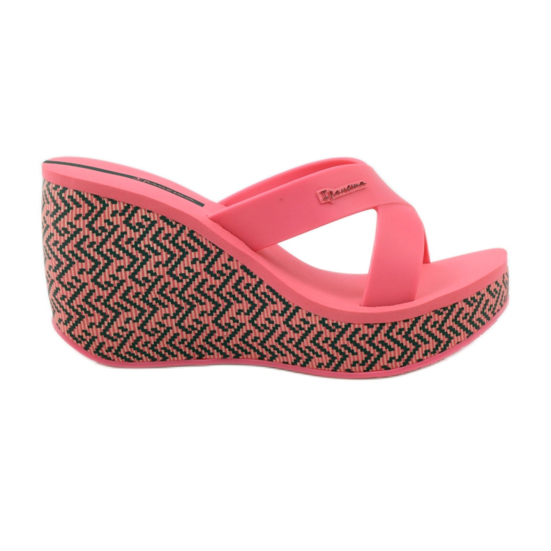 Chanclas mujer cuña Ipanema 82288 negro rosado