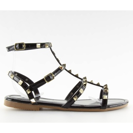 Sandalias de mujer con tachuelas negras H56 Black negro