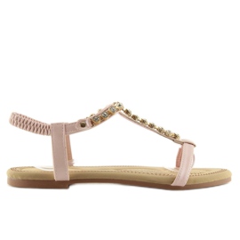 Sandalias con circonita rosa AS10875 Rosa rosado