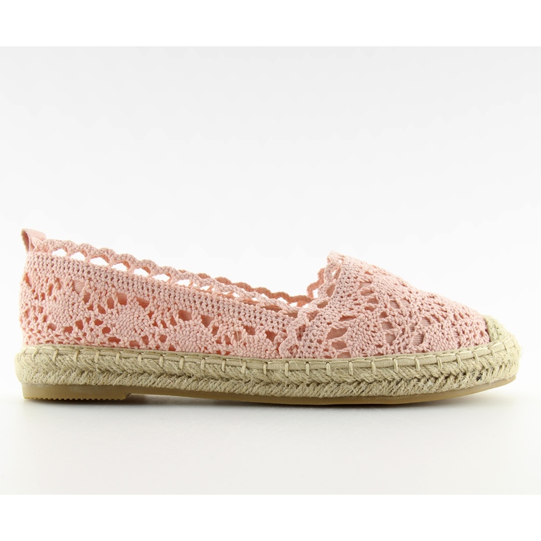Alpargatas encaje rosa BB11 Pink rosado