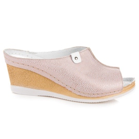 Vinceza Zapatillas cuña rosas
