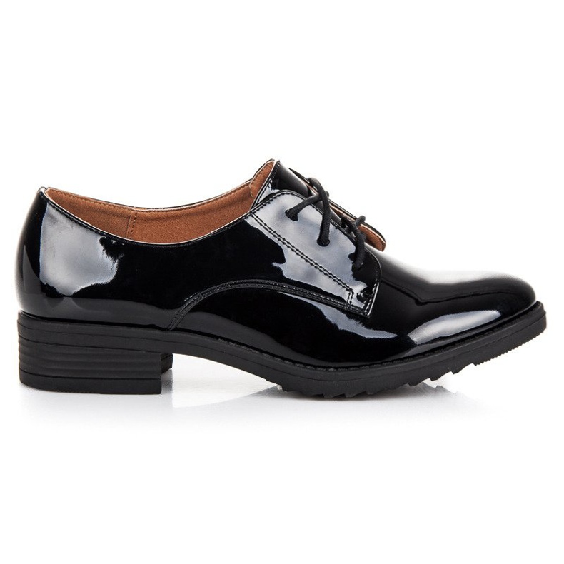 Lovery Zapatos lacados elegantes negro Lovery Zapatos lacados elegantes negro