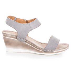 Sandalias cuña ante vinceza gris