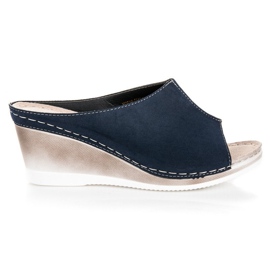 Sandalias Vinceza con cuña azul