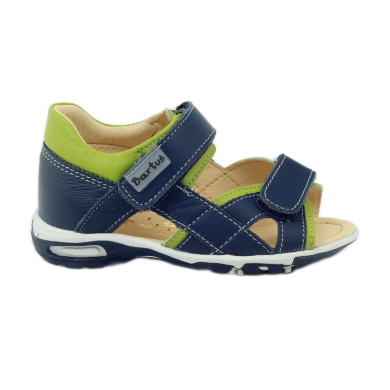 Sandalias velcro Bartuś 137 azul marino verde