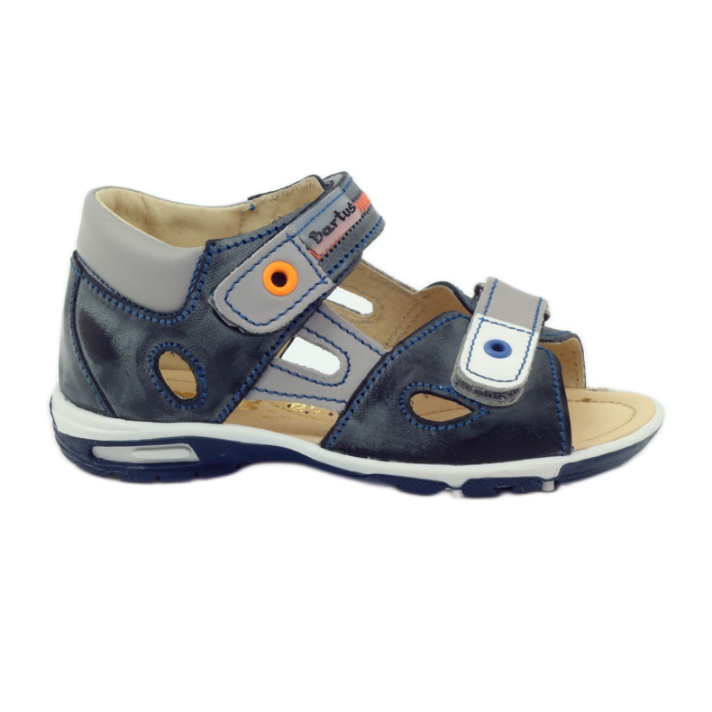 Sandalias con velcro Bartuś 119 gris oscuro