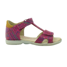 Sandalias velcro estampado azteca Ren But 3296 rosado