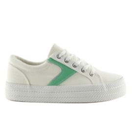 Deportivas blancas con suela alta K1831401 Blanco