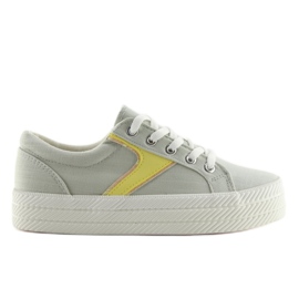 Deportivas grises con suela alta K1831401 Gris