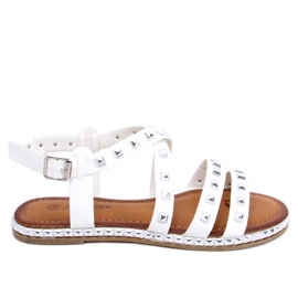 Sandalias blancas con tachuelas WL193 Blanco