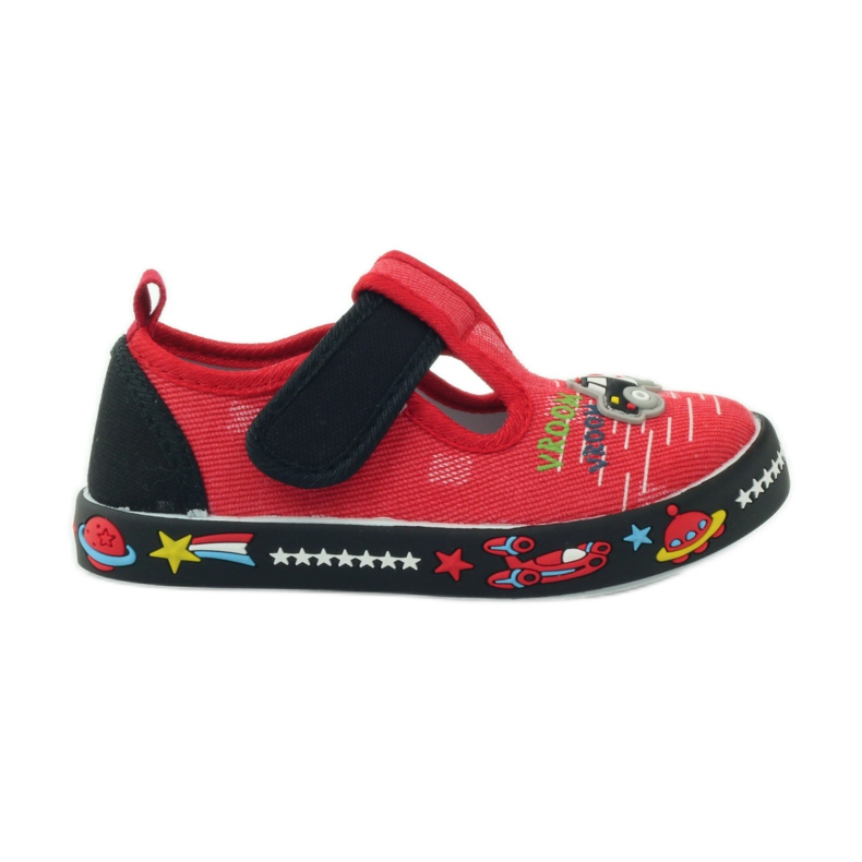 American Club Deportivas americanas con plantilla de piel rojo negro