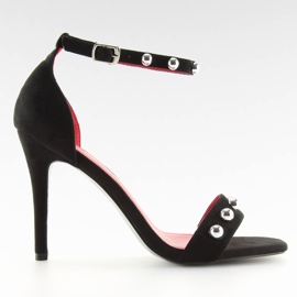 Sandalias negras tacón ZY118 negro Sandalias negras tacón ZY118 negro
