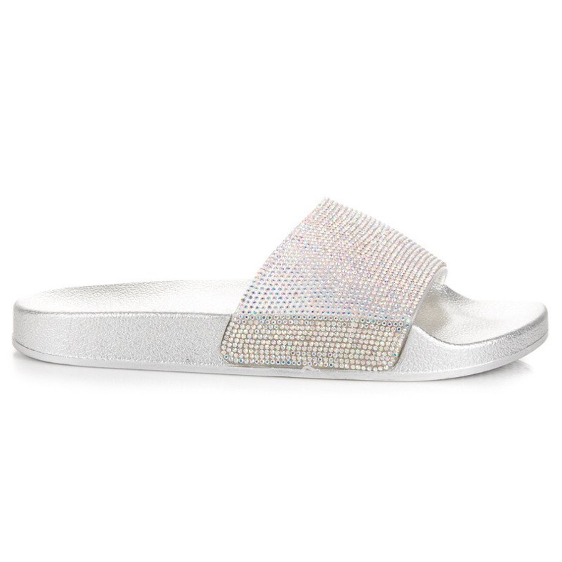 Bello Star Babuchas con cristales gris