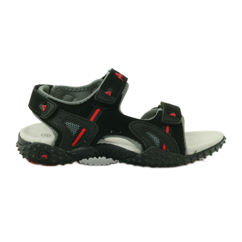 American Club Sandalias con aplicación de piel americana 5267 negro