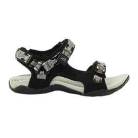 American Club Sandalias con inserción de piel americana 6102 negro gris