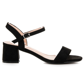 Renda Sandalias de tacón negro