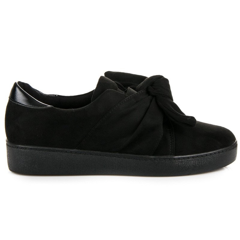 Bestelle Zapatillas slip-on con lazo negro Bestelle Zapatillas slip-on con lazo negro