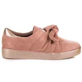 Bestelle Zapatillas slip-on con lazo rosa
