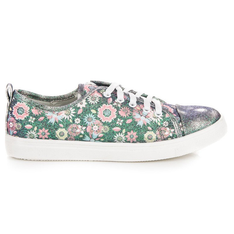 Zapatillas Atadas En Flores VINCEZA multicolor