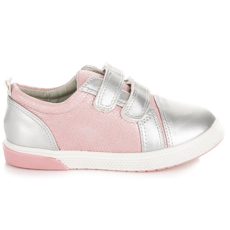 Zapatillas de velcro de VINCEZA rosado gris