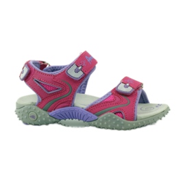 American Club Sandalias con aplicación de piel American 8580 rosado violeta