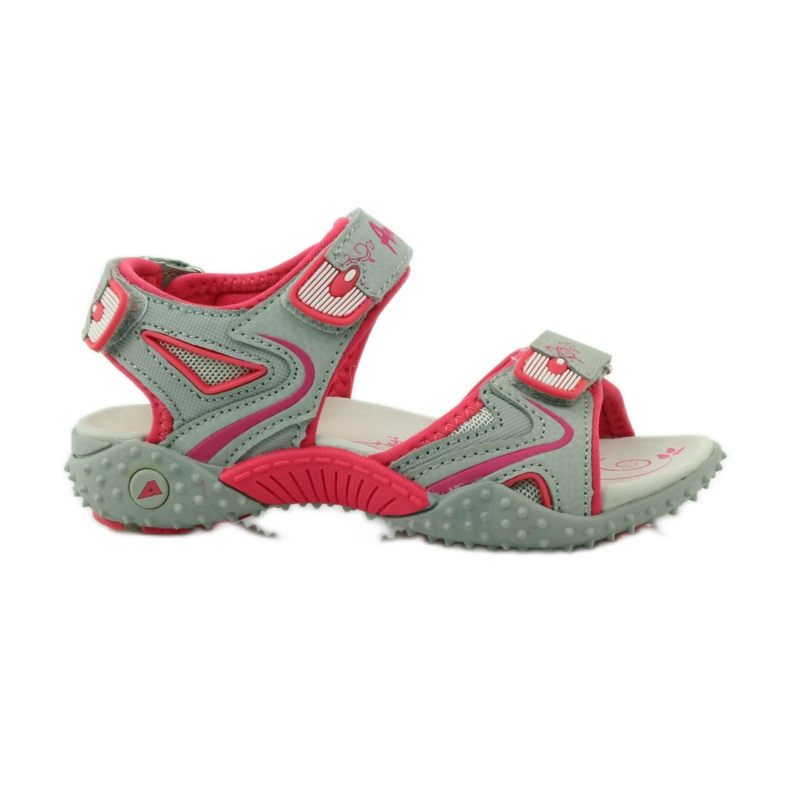 American Club Sandalias con aplicación de piel American 8580 multicolor gris American Club Sandalias con aplicación de piel American 8580 multicolor gris