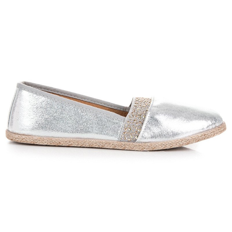 Alpargatas mckeylor plateadas gris