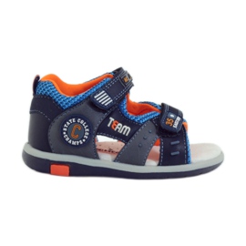 American Club Sandalias con inserción de piel americana 87297 azul marino