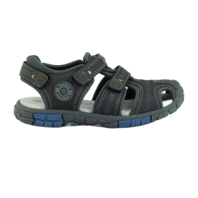 American Club Sandalias para niños con inserción de piel americana 93603 gris