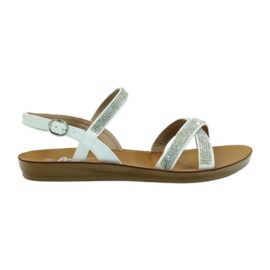 American Club Sandalia con circonita americana 170430 blanco