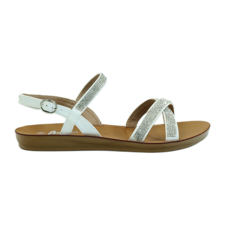 American Club Sandalia con circonita americana 170430 blanco