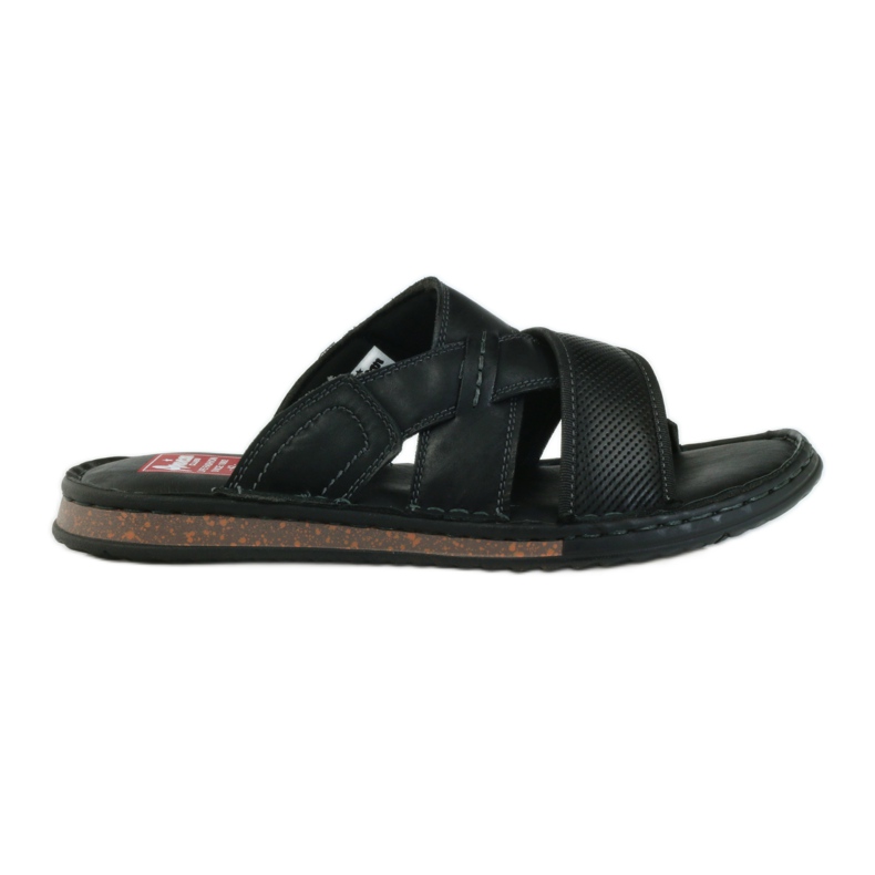 American Club Pantuflas hombre EVA ligera fondo americano negro