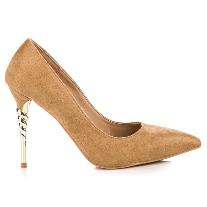Tacones de ante marrón