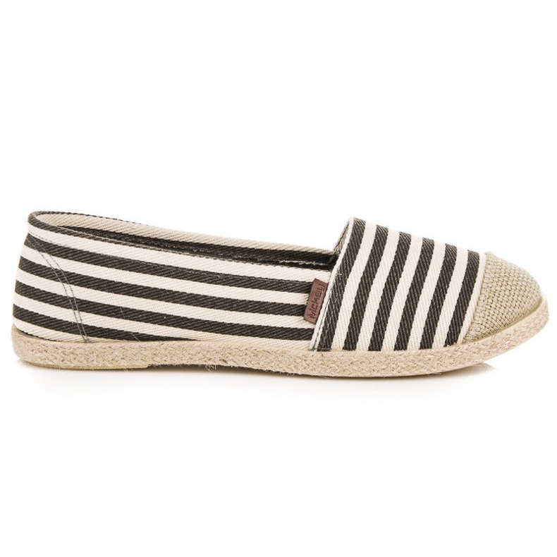McKey Alpargatas canalé marrón multicolor