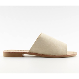 H8-116 Babuchas beige rectas beige