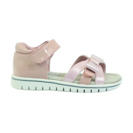 American Club Sandalias con inserto de piel americana 17028 rosado