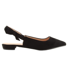 Bailarinas negras tacón negro 100-879SA