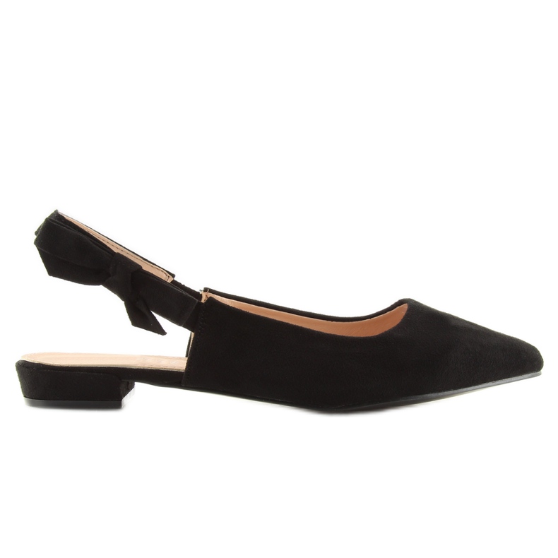 Bailarinas negras tacón negro 100-879SA