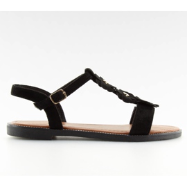 Sandalias mujer ante negro WL-001