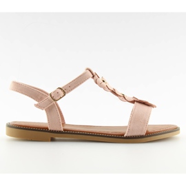 Sandalias mujer ante rosa WL-001