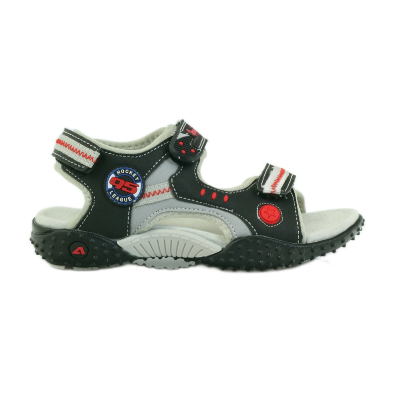 American Club Sandalias americanas zapatos infantiles plantilla piel rojo gris negro American Club Sandalias americanas zapatos infantiles plantilla piel rojo gris negro