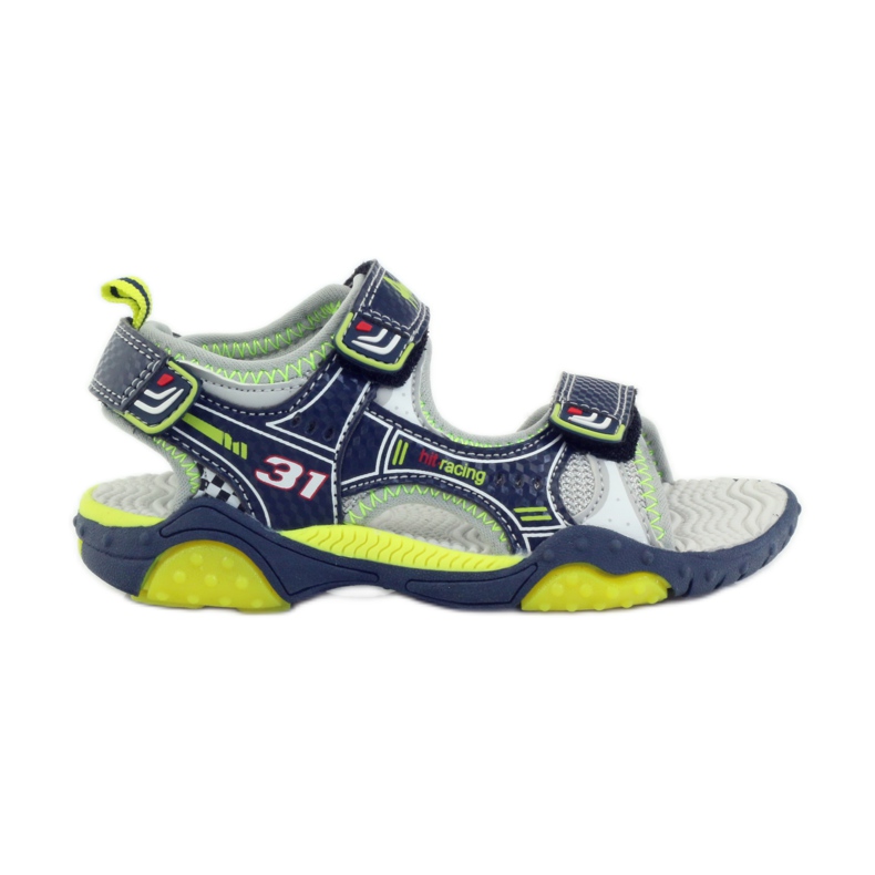 American Club Zapatos de niño sandalias americanas resplandecientes 1702 azul marino verde gris American Club Zapatos de niño sandalias americanas resplandecientes 1702 azul marino verde gris