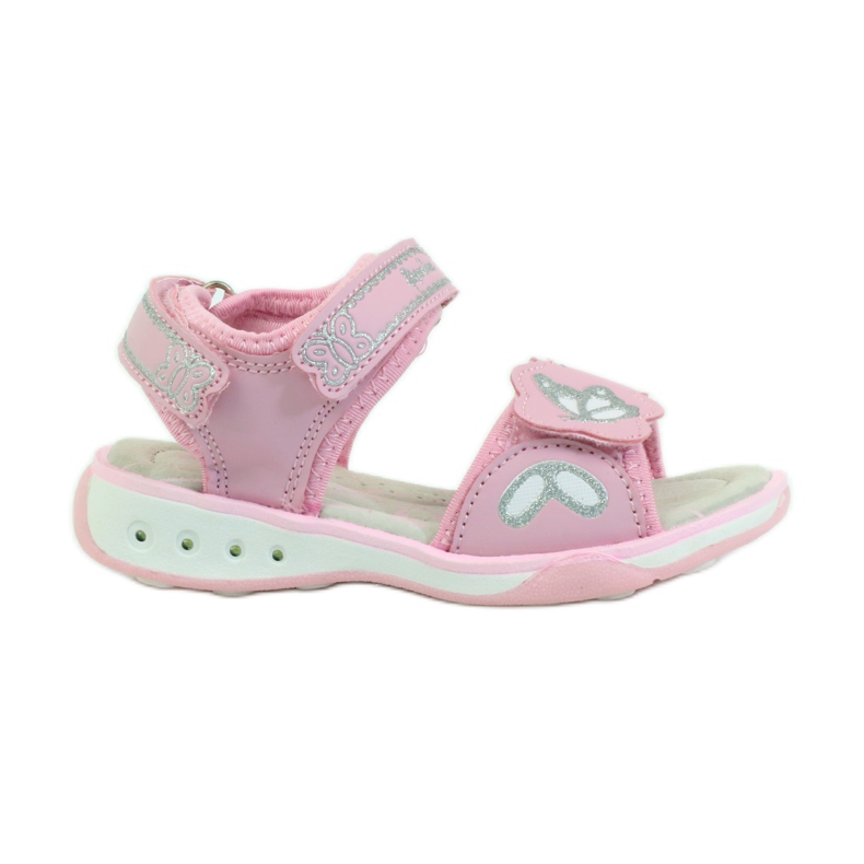 American Club Zapatos infantiles sandalias plantilla piel brillo americano rosado gris American Club Zapatos infantiles sandalias plantilla piel brillo americano rosado gris