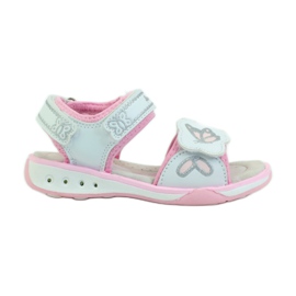 American Club Zapatos infantiles sandalias plantilla piel brillo americano rosa gris blanco