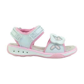 American Club Zapatos infantiles sandalias plantilla piel brillo americano rosado gris blanco