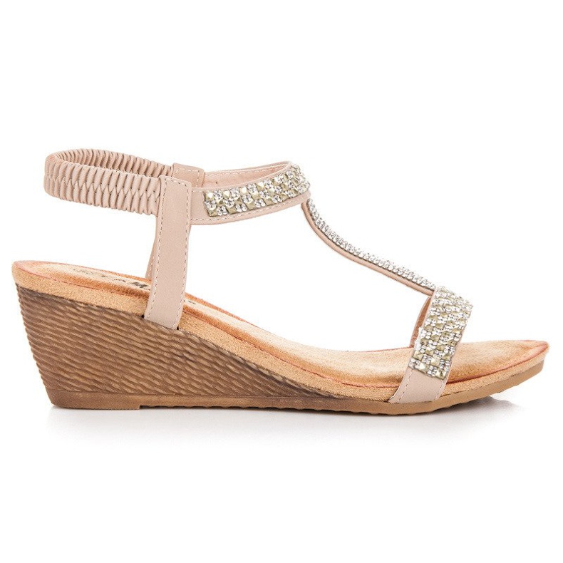 Fama Sandalias cuña elegantes marrón