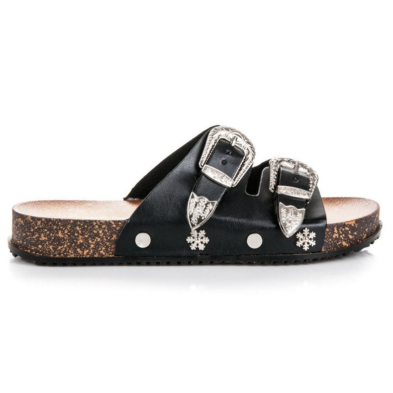 Seastar Babuchas negras con hebillas negro Seastar Babuchas negras con hebillas negro